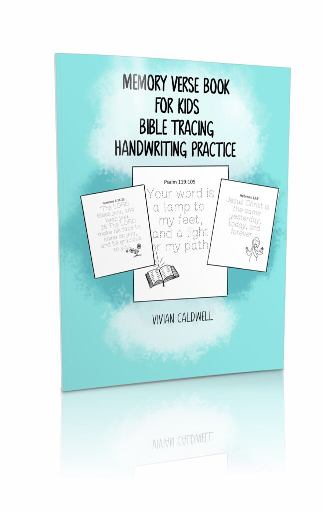 Memory Verse Book For Kids Bible Tracing Handwriting Practice