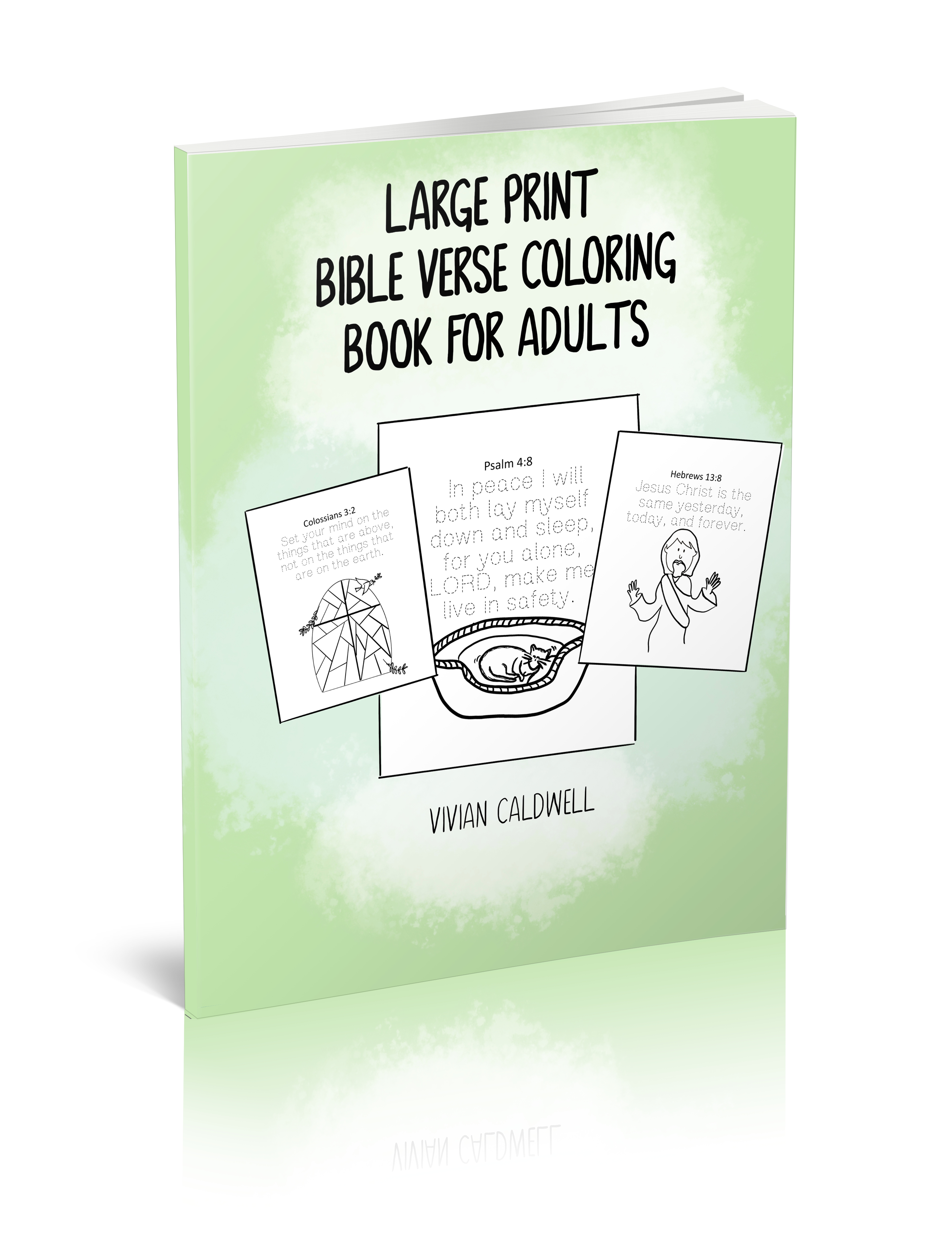 Large Print Bible Verse Coloring Book For Adults and Seniors Stress Free