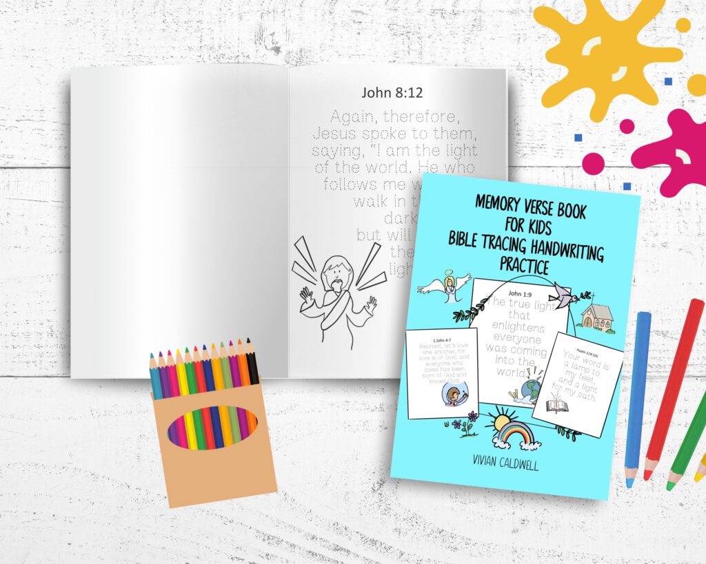 Memory Verse Book For Kids Bible Tracing Handwriting Practice