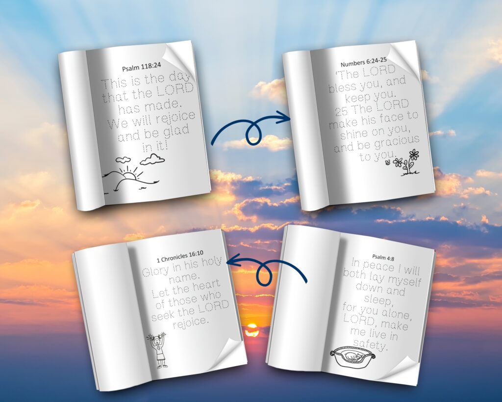 Memory Verse Book For Kids Bible Tracing Handwriting Practice